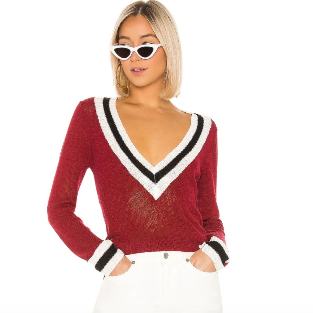 Superdown Bobbie V Neck Sweater